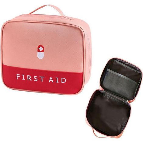 Leere Erste Hilfe Tasche Rosa, Tragbar für Zuhause & Reisen