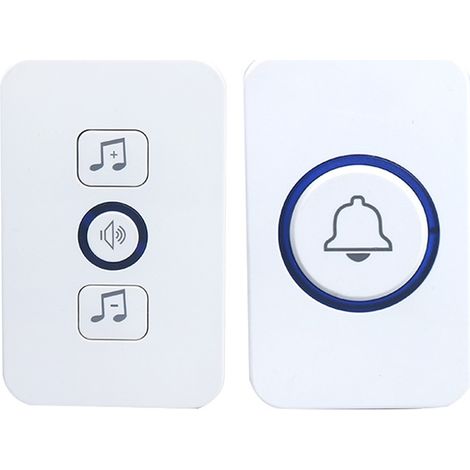 Sonnette sans fil intelligente à LED clignotantes avec fonction mémoire en cas de coupure de courant pour une utilisation domestique-AquaForge (1/3)