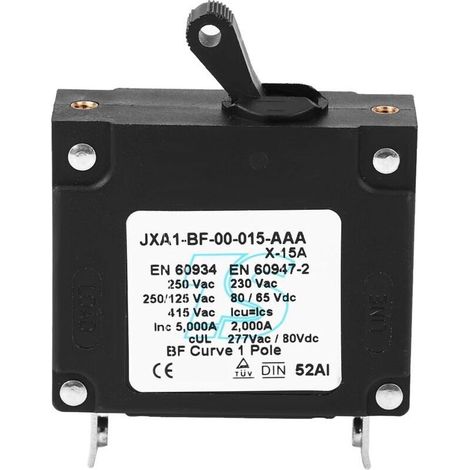 Commutateur de s¨curit¨ du Disjoncteur Protection de Surcharge de Protection contre les Courts-circuits avec un Botier Ignifuge pour L\'¨quipement DC/AC 15A 20A 25A 30A (15A). (1/5)