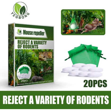 Lot de 60 boules anti-souris à la menthe poivrée, répulsif naturel rongeurs et rats, huile essentielle de menthe, sachets prêts à l'emploi