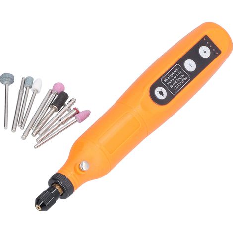 Stylo de meulage électrique rotatif sans fil à 5 vitesses avec lampe de travail LED 3,7 V 10 W (1/5)