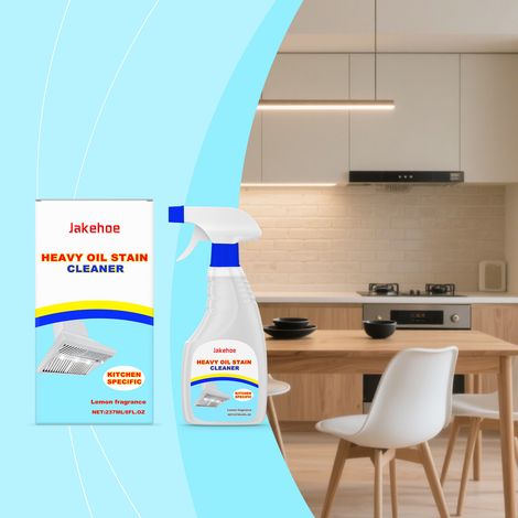 Heavy-duty grease cleaner for household kitchen range hoods, removes grease stains, easy to clean -- 237ml (1/5)