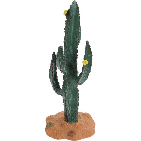 Modèle Cactus Décoratif en PVC Jaune, Miniature Créative et Unique pour Décoration de Bureau ou Maison, Résistant, Finition Soignée, Ornement Simulé (1/5)
