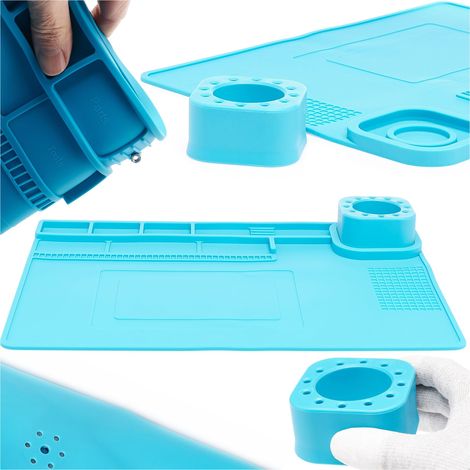 Tappetino antistatico in silicone 40x30 cm blu