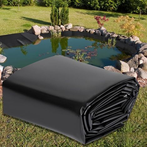 Revêtement de bassin 3 x 4,5 m, revêtement de bassin en LDPE facile à découper 20 mil, revêtement de bassin Koi hautement préformé pour bassins (1/4)