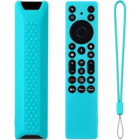 Luminous Blue Silicone Case for TV Remote Control, Compatible with TCL RC813A RC923A, Dustproof and Shockproof (1/5)