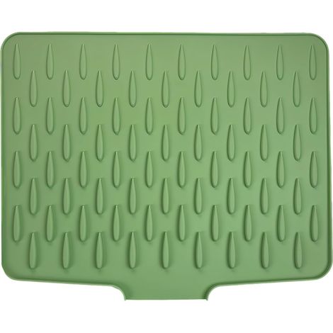 Tappetino scolapiatti da cucina/tappetino scolapiatti in silicone – design a prova di perdite con funzione di drenaggio inclinabile, protezione del piano di lavoro, dimensioni 40 x 32 cm (1/5)