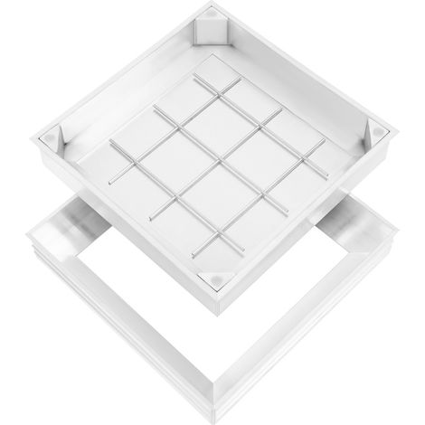 Regard en alliage d'aluminium - 30x30 cm - Design encastrable - Anti-corrosion - Pour jardin, terrasse, square, trottoir (1/5)