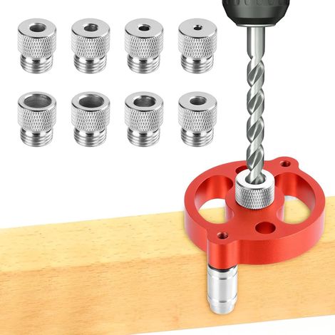 Plantilla de perforación vertical, kit para encontrar el centro de trabajo, localizador de guías con brocas de 3/4/5/6/7/8/9/10 mm para perforación y marcado de centros. (1/2)