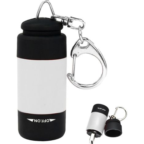 Petite lampe torche puissante Lampe torche LED lumineuse Petite et extrêmement lumineuse Lampe torche porte-clés, résistante à l'eau, idéale pour le camping et la course à pied
