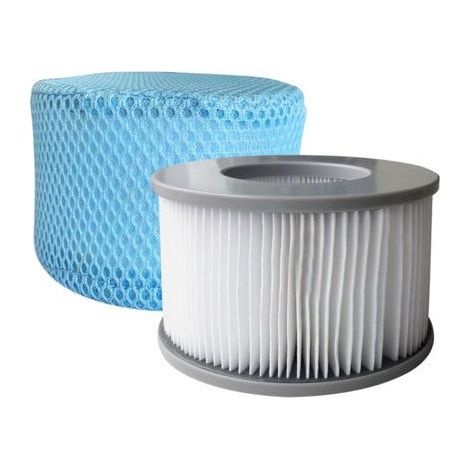 Lot de 2 cartouches de filtre pour spa gonflable MSPA – Diamètre 107mm – Hauteur 68mm – Finesse de filtration améliorée – Imagin