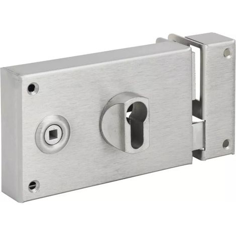 Serrure de grille horizontale zinguée - Devismes - Droite