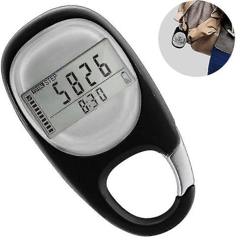KLVGTIFS PU - Podomètre numérique 3D simple à clipser pour mesurer la distance de marche (1/5)