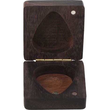 Gitarrenplektrum-Box aus Palisanderholz mit Magnetverschluss und 1 Plektrum (Musikinstrumentenzubehör) (1/5)