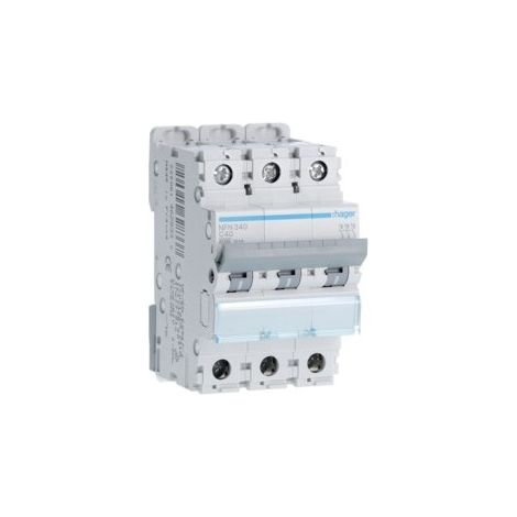 Disjoncteur 40A 3P courbe C 6/10kA 3 modules GROUPE HAGER NFN340 (1/2)