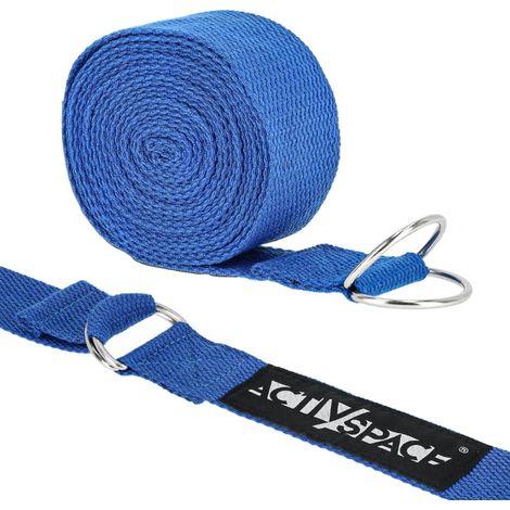 Strapazierfähiger Yogagurt 300 x 3,8 cm – blau