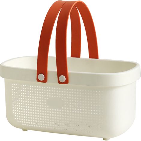 Soavoa Panier Douche Portable Grande Capacité Drainage Efficace Salle de Bain Plastique Léger 1 Pièce (1/4)