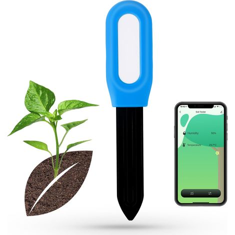 Testeur sol Zigbee – Humidité 0-100% – Température -20°C à 60°C – Application Tuya/Smart Life – Capteur fin 8,5 cm – Surveillance minute – Économie d'énergie – Plantes intérieur, jardin (1/4)