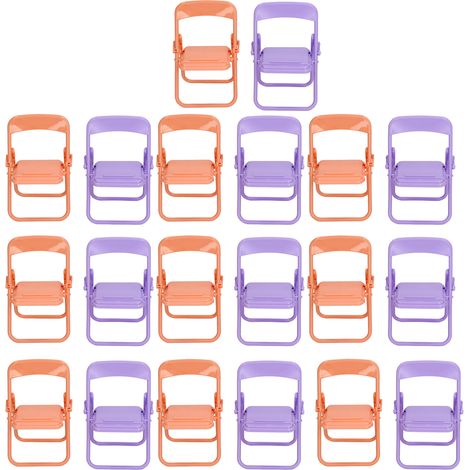 20 mini supports de téléphone pliables aux couleurs vives - Mini chaises pliantes peu encombrantes, idéales pour la maison, les voyages et le bureau