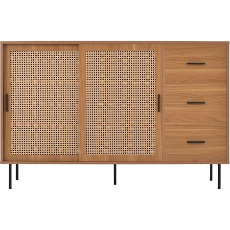 PLACARD MULTIFONCTIONNEL AMPLE RANGEMENT FONCTIONNEL Particle Board Natural 140.00 x 37.00 x 91.00 (1/5)