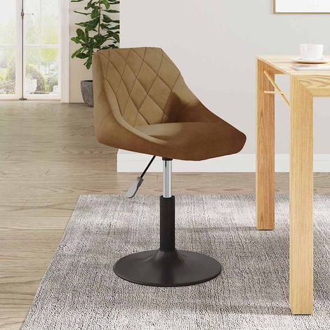 vidaXL Chaise de salle à manger Marron Velours (1/5)