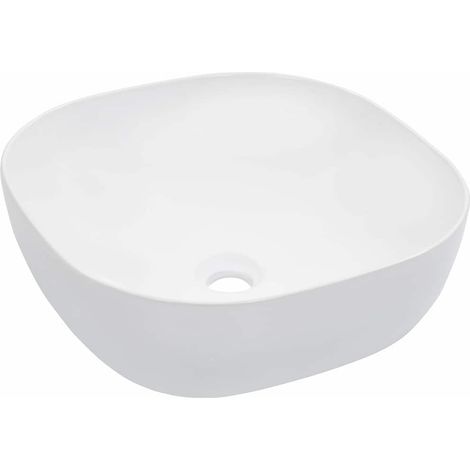 143917 vidaXL Wash Basin 42,5x42,5x14,5 cm Ceramic White (1/5)
