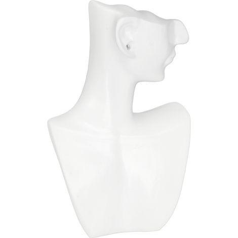 Support de présentation pour bijoux en résine blanche, présentoir pour colliers et boucles d'oreilles, élégant et moderne (1/5)