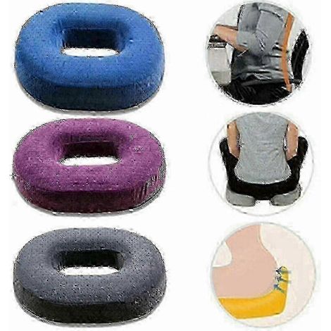 Orthopädisches Sitzkissen – Extra dickes Steißbeinstützkissen zur Linderung von Rückenschmerzen und für bequemes Sitzen Blau