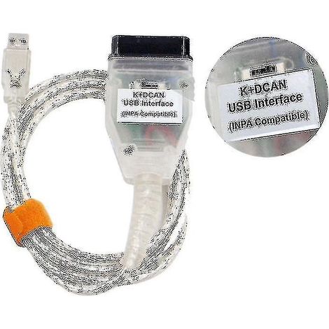 Câble de diagnostic BMW K+CAN K+DCAN avec interrupteur blanc (DP) (1/5)