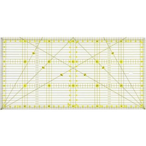 Ahlsen 15 x 30 cm Règle de patchwork avec indications d'angles, Règle couture précise pour le quilting, la couture et le patchwork