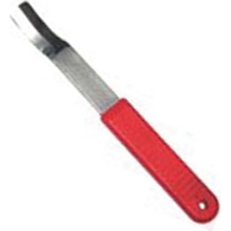 Ambidehandmesser mit gebogener Klinge und Gummigriff