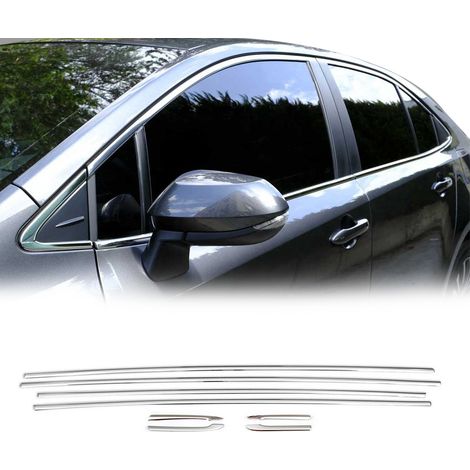 Garniture Baguette de Vitre pour Toyota Corolla E21 Berline 2019-2026 en acier inox 8Pcs (1/5)