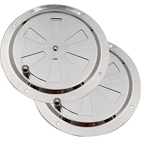 Griglia di ventilazione rotonda Ulisem, 125 mm in acciaio inox, zanzariera, griglia di scarico, ventilazione dell'aria in entrata, tapparelle regolabili e zanzariera (1/4)