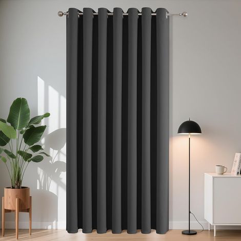 Rideau Occultant Grande Largeur 200cm Hauteur 245 cm 1 Panneau pour Chambre à Coucher Salon, Rideau de Séparation de Pièce pour Décoration Intérieure et Protection de la Vie Privée (1/5)