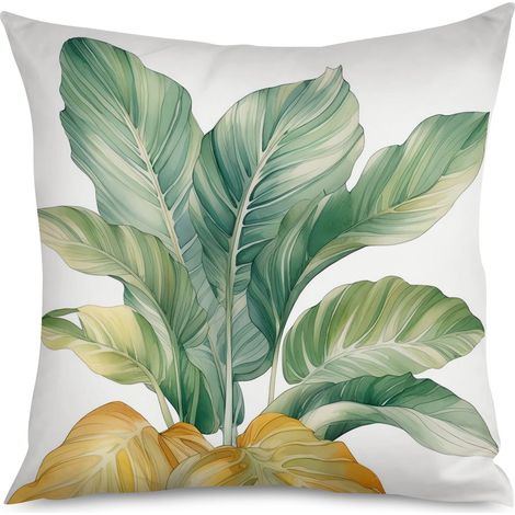 Housse de coussin à motif feuilles de menthe, frais (1/5)