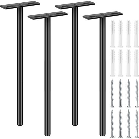 4 piezas de soporte invisible para estantes flotantes, soporte oculto para estantes, soporte de madera para bandejas flotantes con montaje en pared para estantes/tabletas flotantes (20x6cm) (1/5)