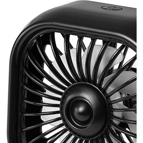(Exklusiv in Südostasien erhältlich) Autoventilator mit USB-Luftausgang, kleiner Ventilator, Autozubehör, Mini-Elektroventilator, farbenfroher Autoventilator (UVP: 98 THB) Schwarz (1/2)