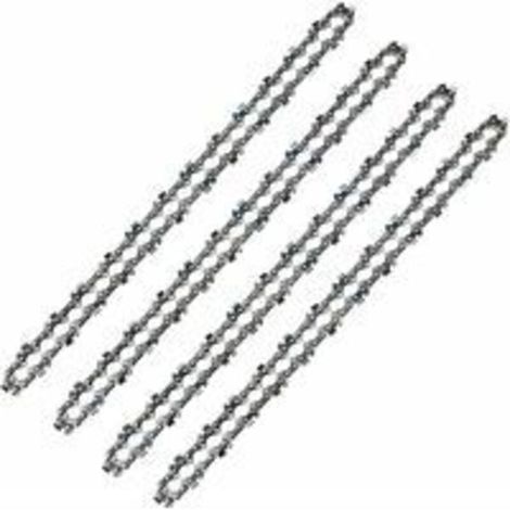52 Treibglieder-Kettensägekette, 3/8 LP-Teilung, 050 Gauge (1,3 mm), geringer Rückschlag, 4er-Pack 52 Treibglieder-Kettensägeketten für 14 Zoll (35 cm) Führungsschiene