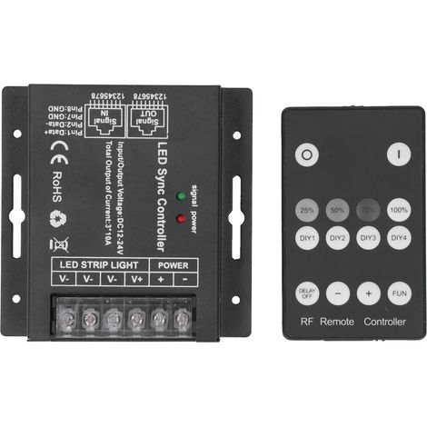 Télécommande tactile LED monochrome RF sans fil, variateur LED pour ruban lumineux DC12‑24V (1/5)
