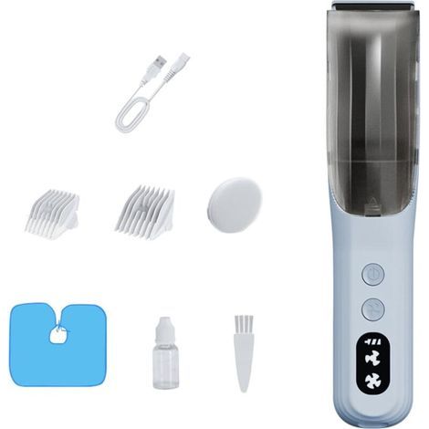 Tondeuse À Cheveux Silencieuse Pour Enfant – Électrique Silencieuse, Machine De Coupe Rechargeable Sans Fil, Outil Toilettage Faible Bruit, Sûre Bébé Rasage Blue - (1/5)