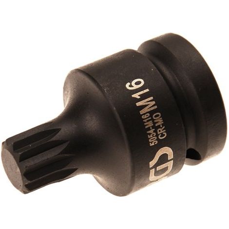 Punta de vaso de impacto longitud 55 mm entrada 20 mm (3/4") dentado múltiple interior (para XZN) M16