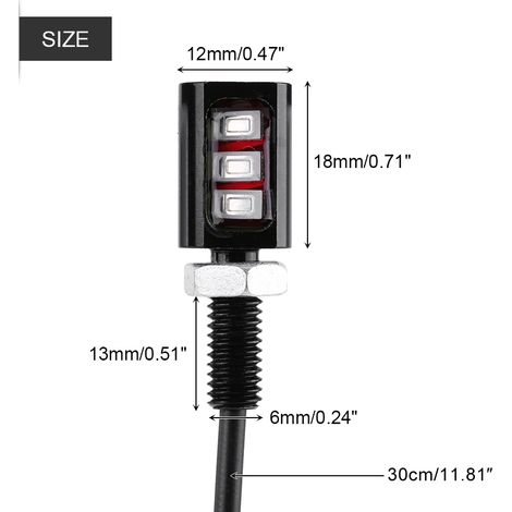 2x Vis Lumineuses LED Bleues 12V Universelles pour Plaque d'Immatriculation Auto et Moto (1/5)