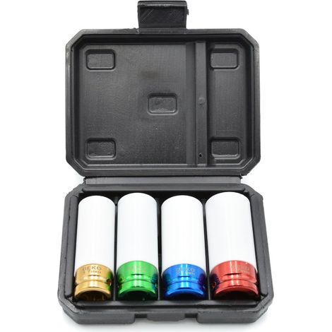 Set di bussole a impatto per cerchi in lega, 4 pezzi, 17 mm, 19 mm, 21 mm, 22 mm (20) (1/3)