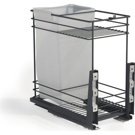 Emuca Carro deslizante Titanio gris antracita 24.5 cm