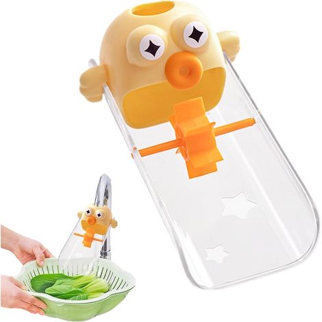 Extension de robinet d'eau d'extension d'évier pour tout-petits 2 pièces - Extension de robinet d'évier de dessin animé pour Guide de robinet résistant aux éclaboussures, tige d'extension de lavabo d (1/5)