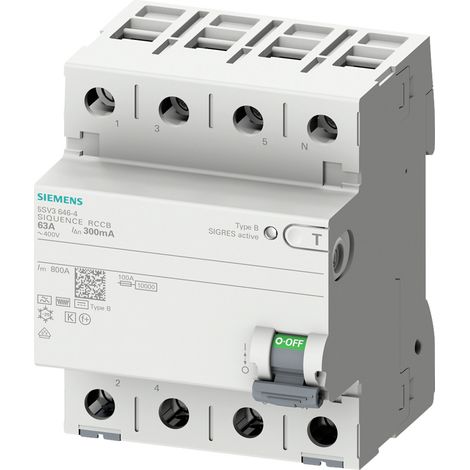 Siemens 5SV33444 5SV3344-4 Fehlerstrom-Schutzschalter B 4polig 40 A 0.03 A 400 V (1/2)
