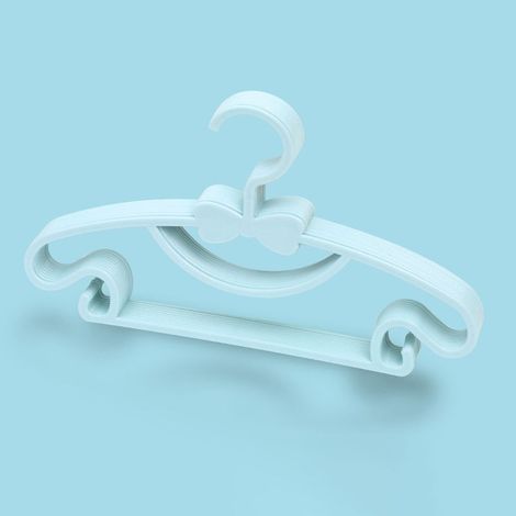Cintres pour enfants en plastique épais avec nœud papillon, lot de 10 cintres bleus pour vêtements de bébé, résistants et pratiques pour penderie (1/5)
