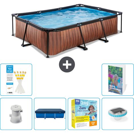 Exit-toys Piscina Exit Rectangular - Efecto madera - 300x200x65 cm - 7-piezas  S178 (1/5)