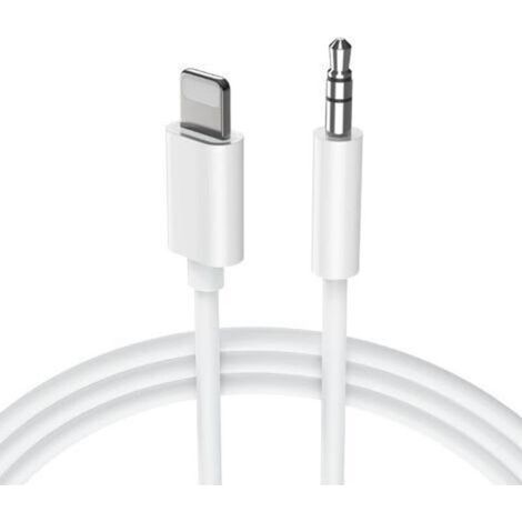 Cable adaptador para coche Lightning a cable de audio de 3,5 mm Cable auxiliar para teléfono móvil Pingguo (1/5)
