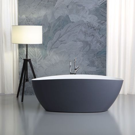 Bañera Exenta Diseño Moderno Gris  Rachele (1/5)